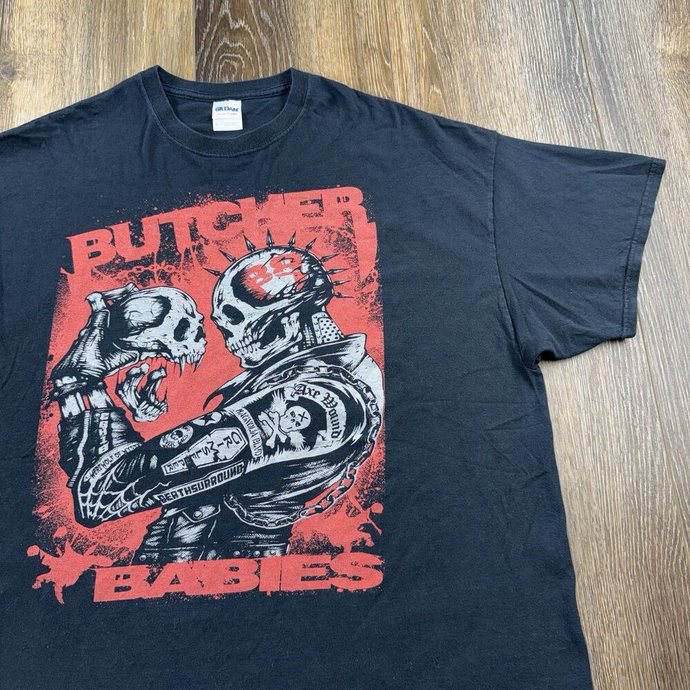 Vintage Butcher Babies Shirt Mens XXL Black Alt Metal Band Tour Concert Y2K Tee